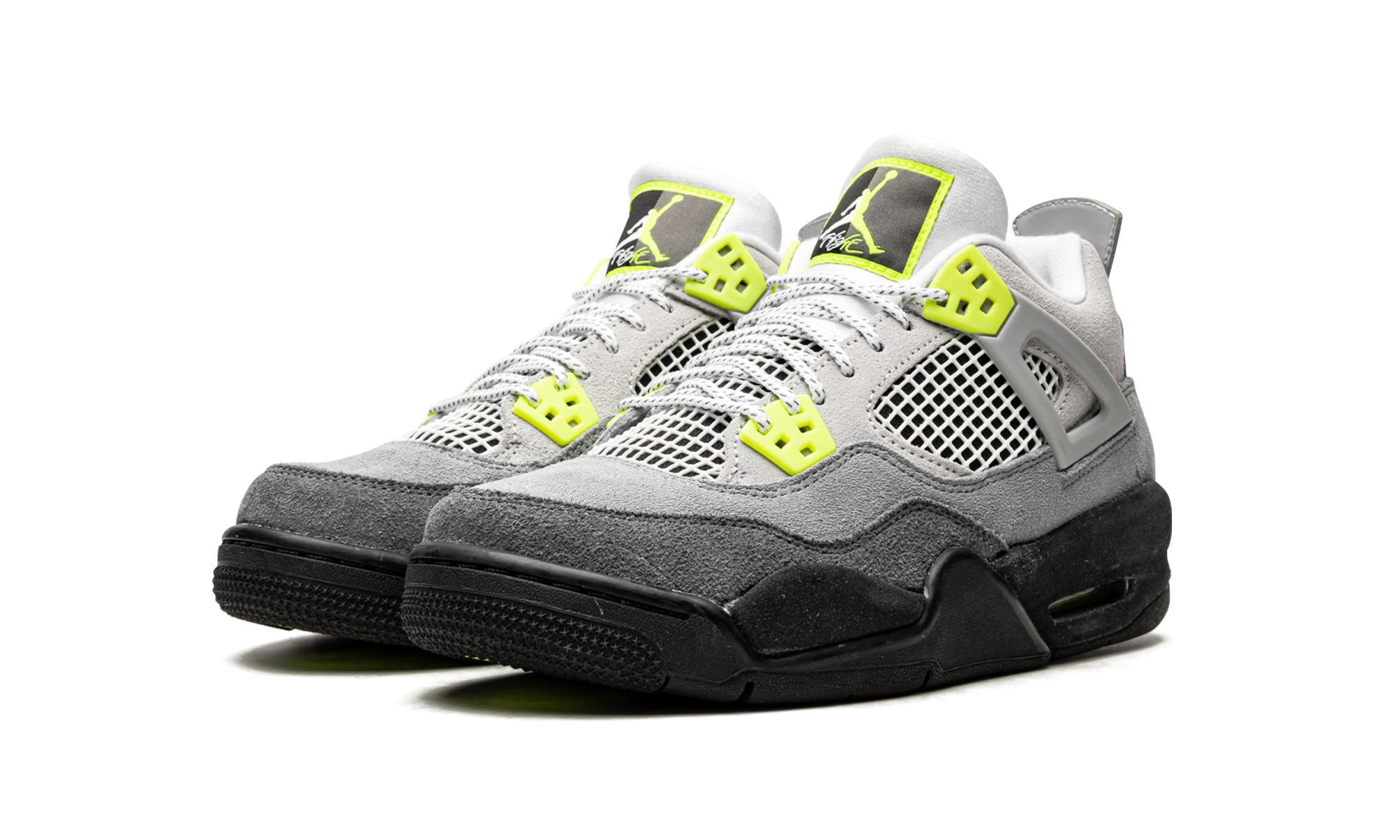 jordan 4 retro se 95 neon gs+CT5343-007+diagnol left view