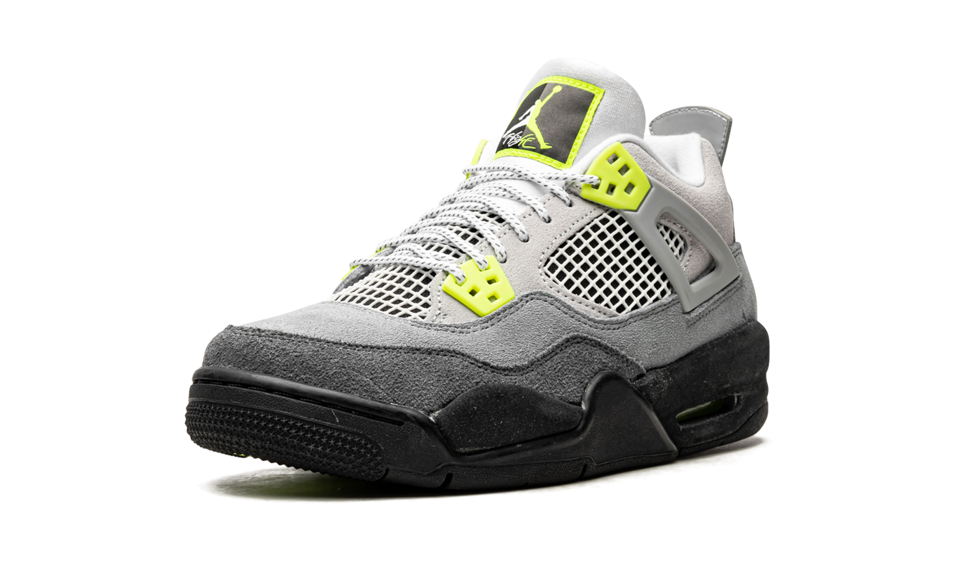 jordan 4 retro se 95 neon gs+CT5343-007+left diagnol single view