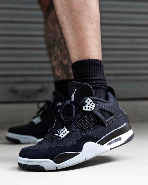 Jordan 4 Retro SE Black Canvas, Lifestyle View 2, SKU DH7138-006