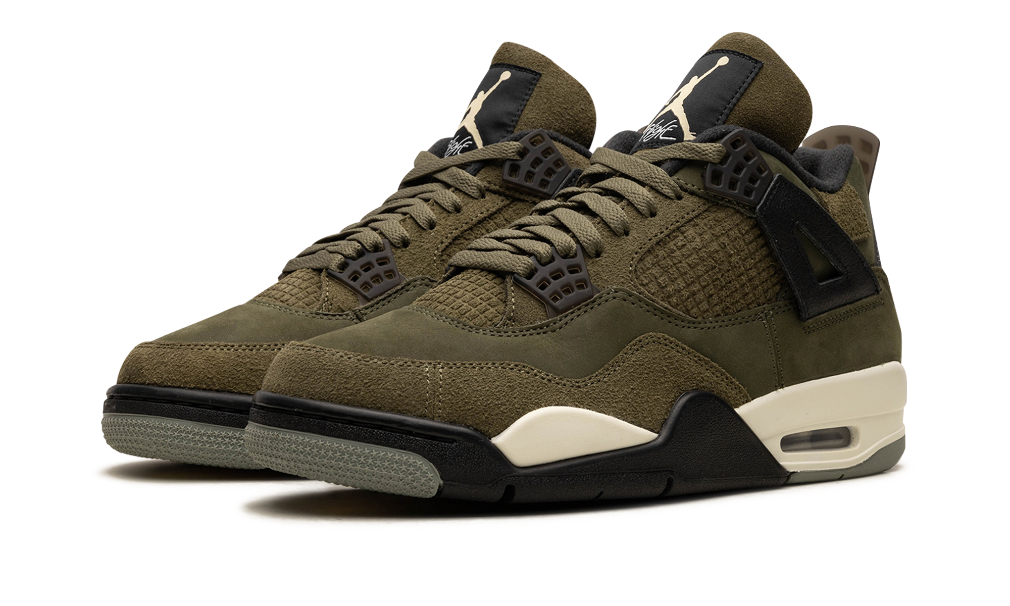 jordan 4 retro se craft medium olive+FB9927-200+diagnol left view