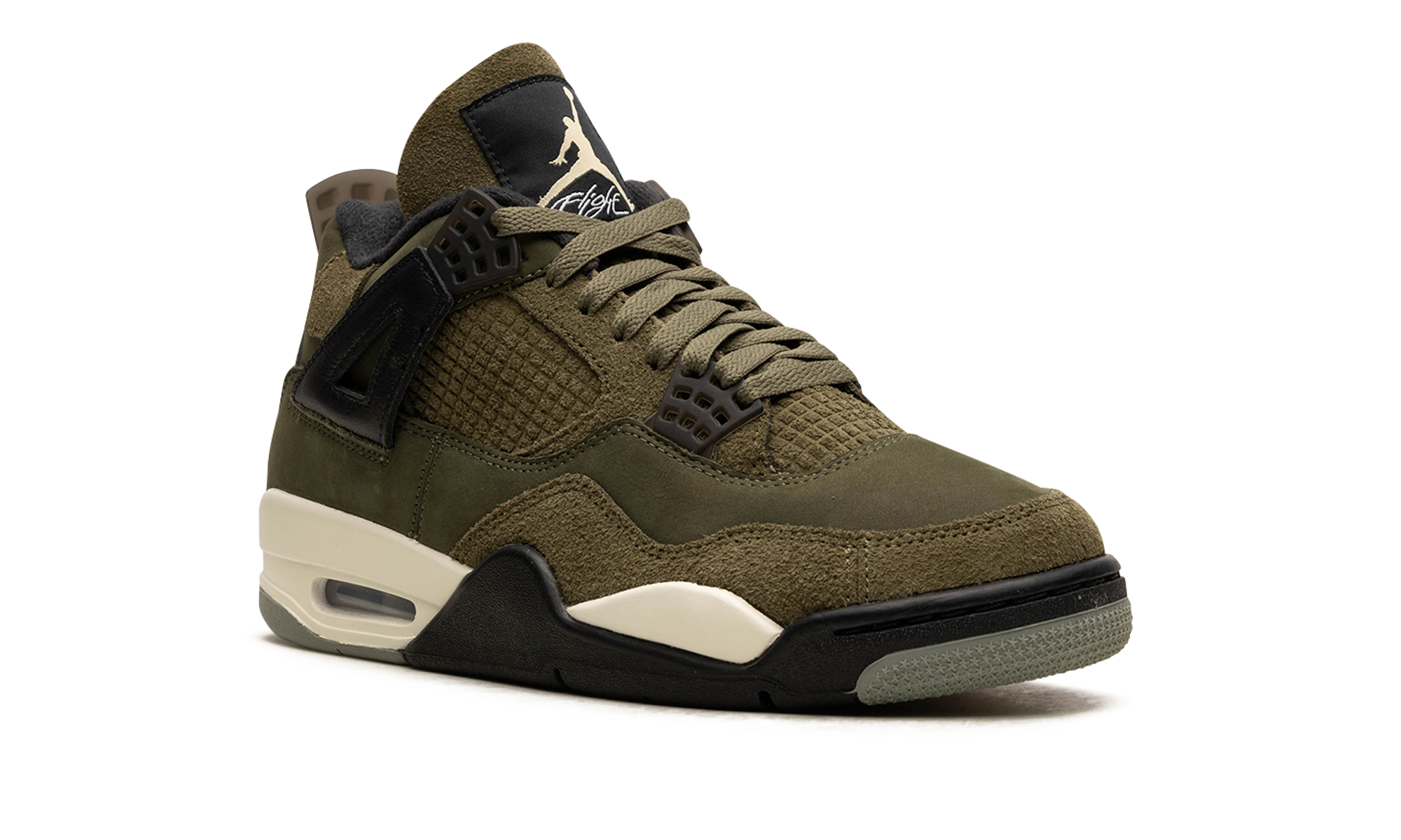 jordan 4 retro se craft medium olive+FB9927-200+diagnol right view