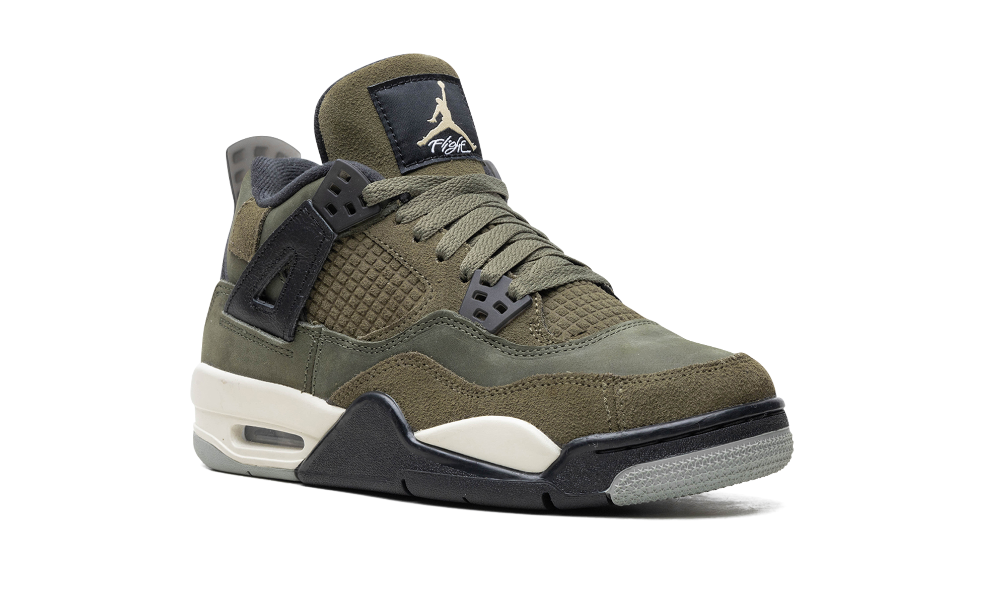 jordan 4 retro se craft medium olive gs+FB9928-200+diagnol right view