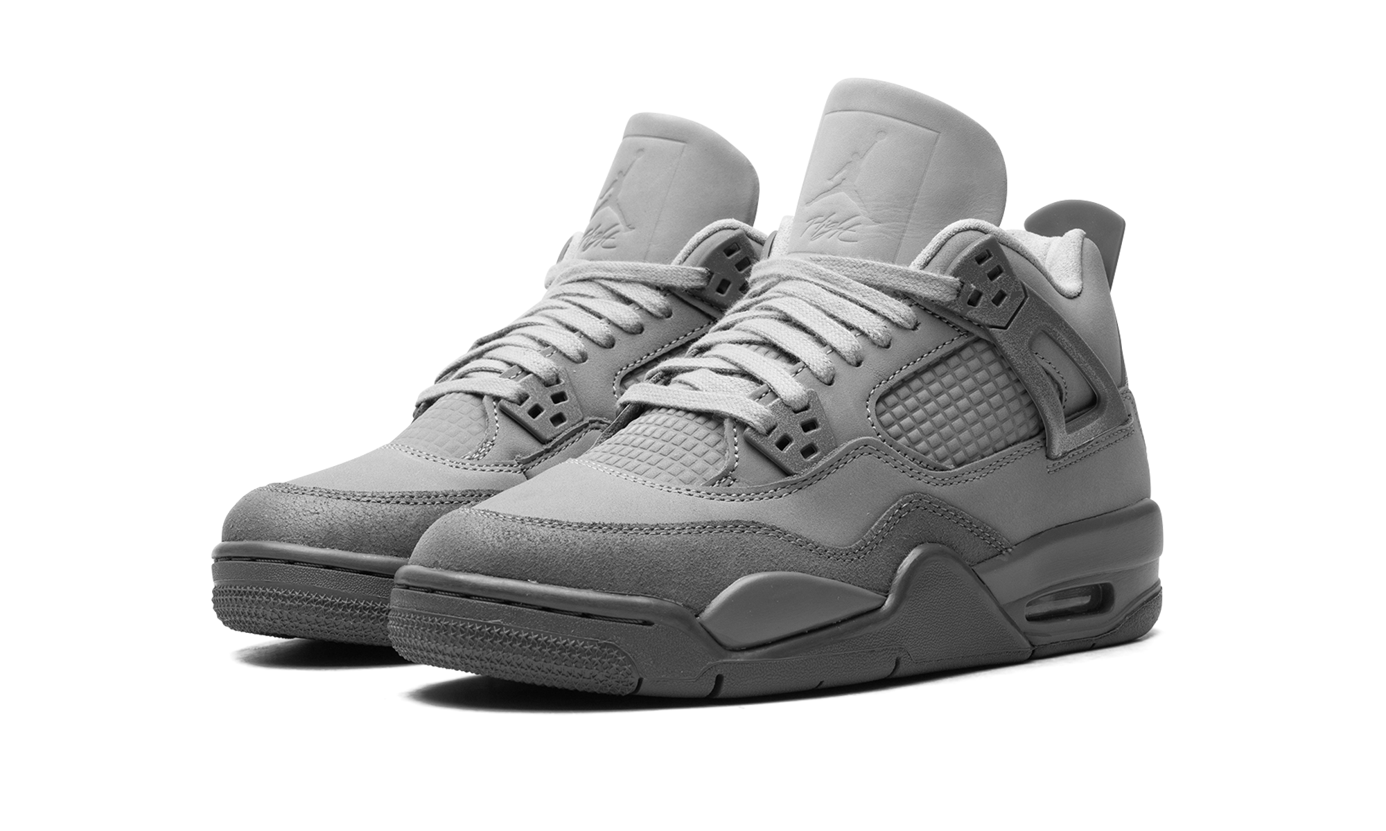 jordan 4 retro se paris olympics wet cement gs+HM8965-001+diagnol left view