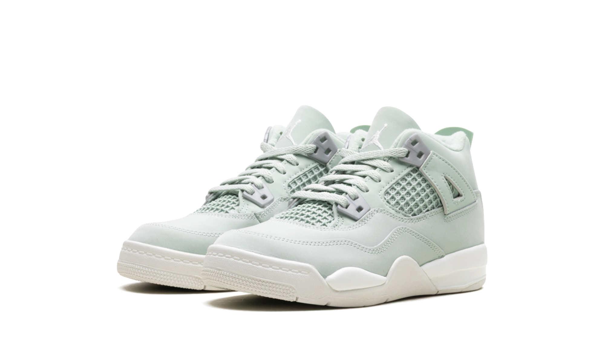 jordan 4 retro seafoam sail ps+HV4385-003+diagnol left view