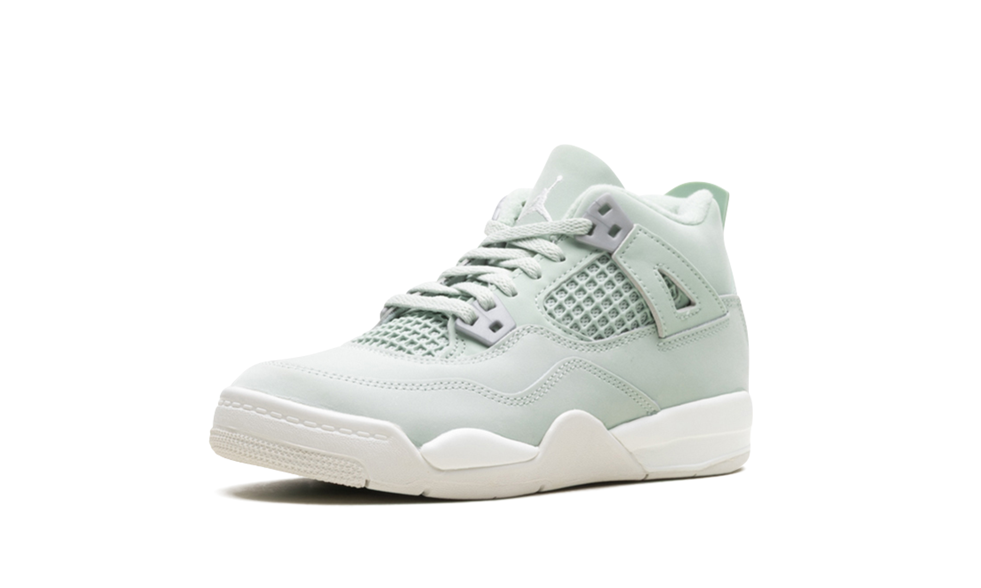 jordan 4 retro seafoam sail ps+HV4385-003+left diagnol single view