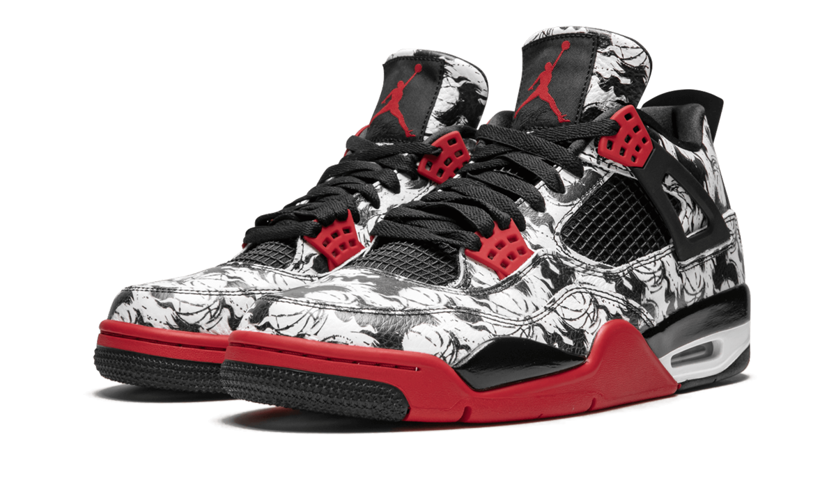 jordan 4 retro tattoo 2018+BQ0897-006+diagnol left view