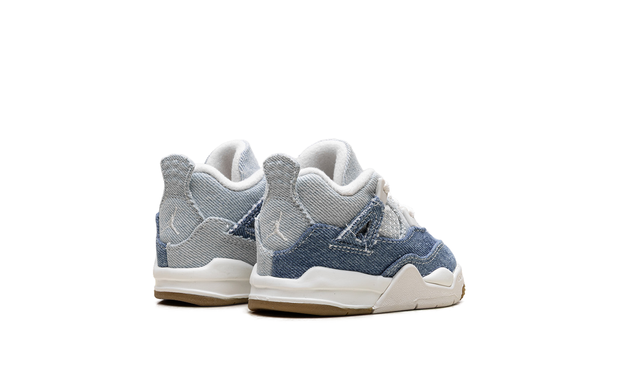 jordan 4 retro tex denim worn blue td+IB6714-100+diagnol right behind view
