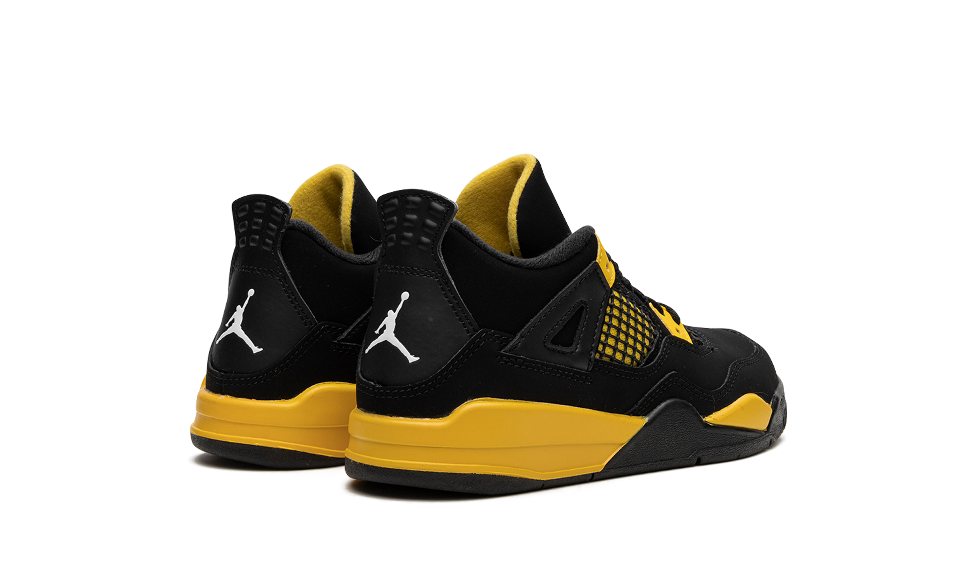 jordan 4 retro thunder 2023 ps+BQ7669-017+diagnol right behind view