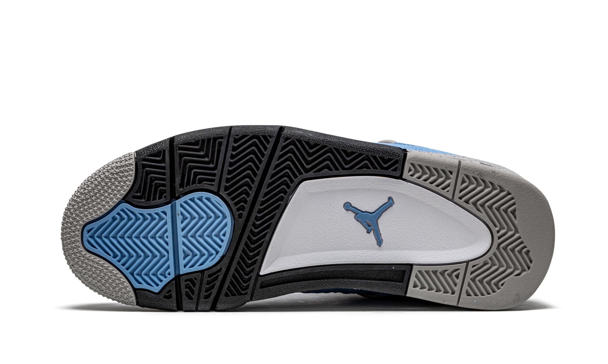 jordan 4 retro university blue gs+408452-400+bottom view
