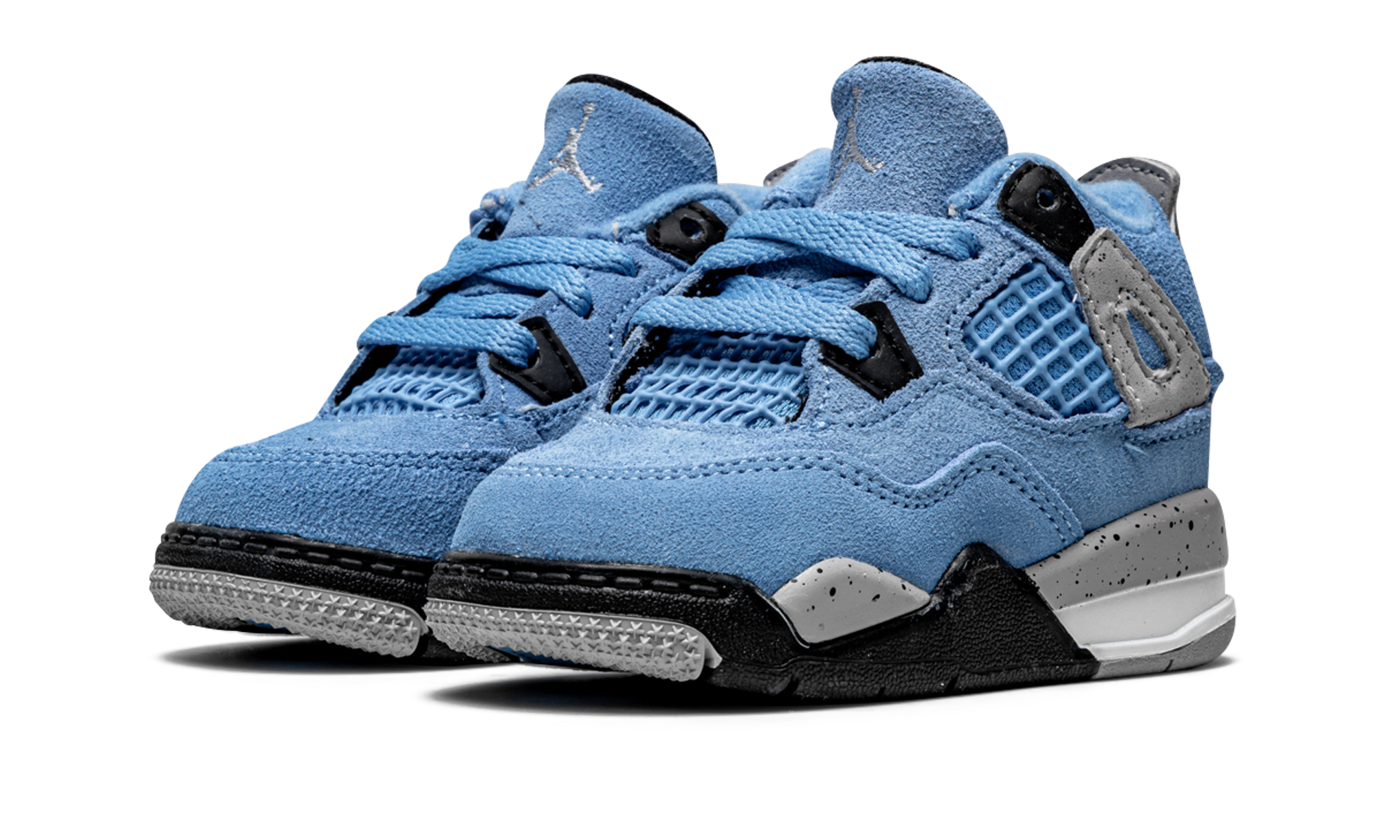 jordan 4 retro university blue td+BQ7670-400+diagnol left view