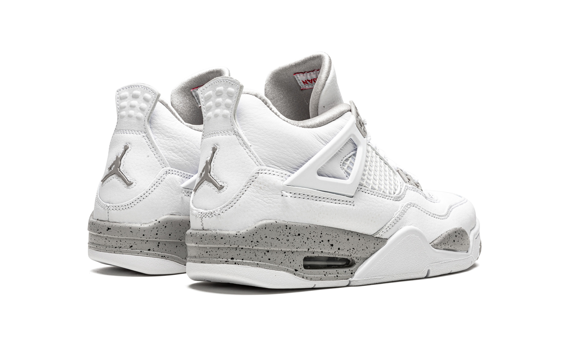 jordan 4 retro white oreo 2021 gs+DJ4699-100+diagnol right behind view