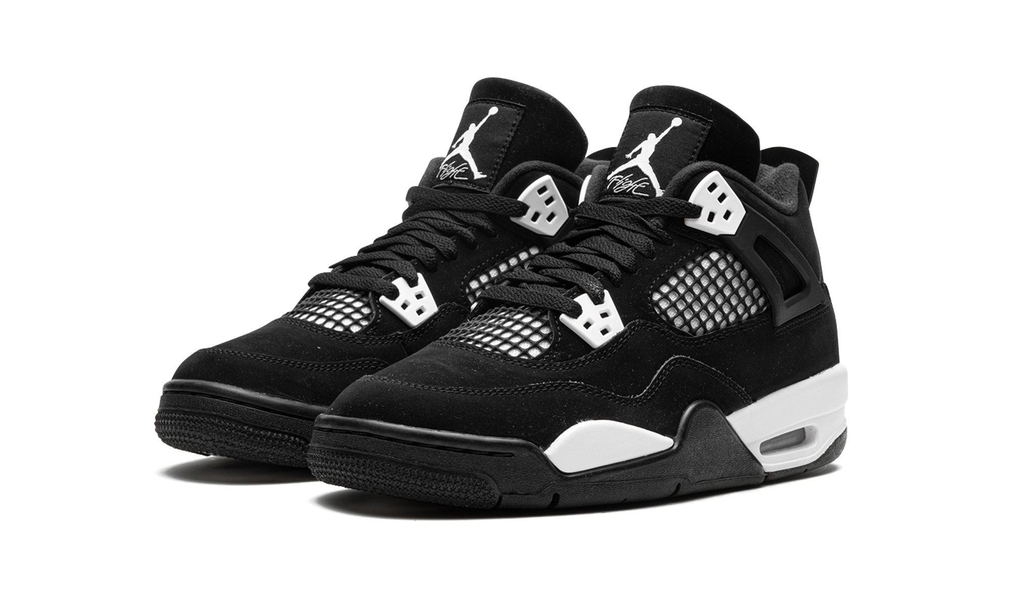 jordan 4 retro white thunder gs+FQ8213-001+diagnol left view