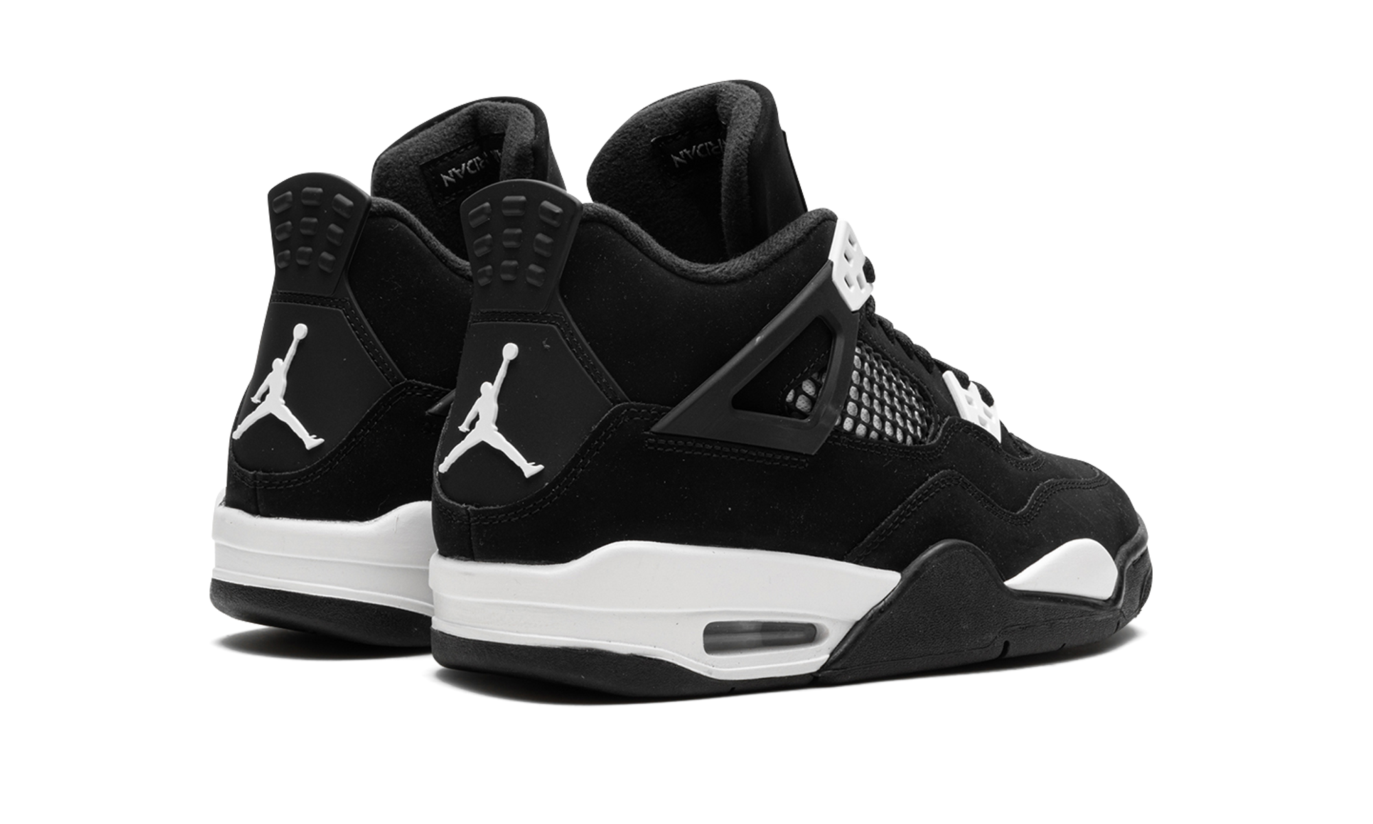 jordan 4 retro white thunder gs+FQ8213-001+diagnol right behind view