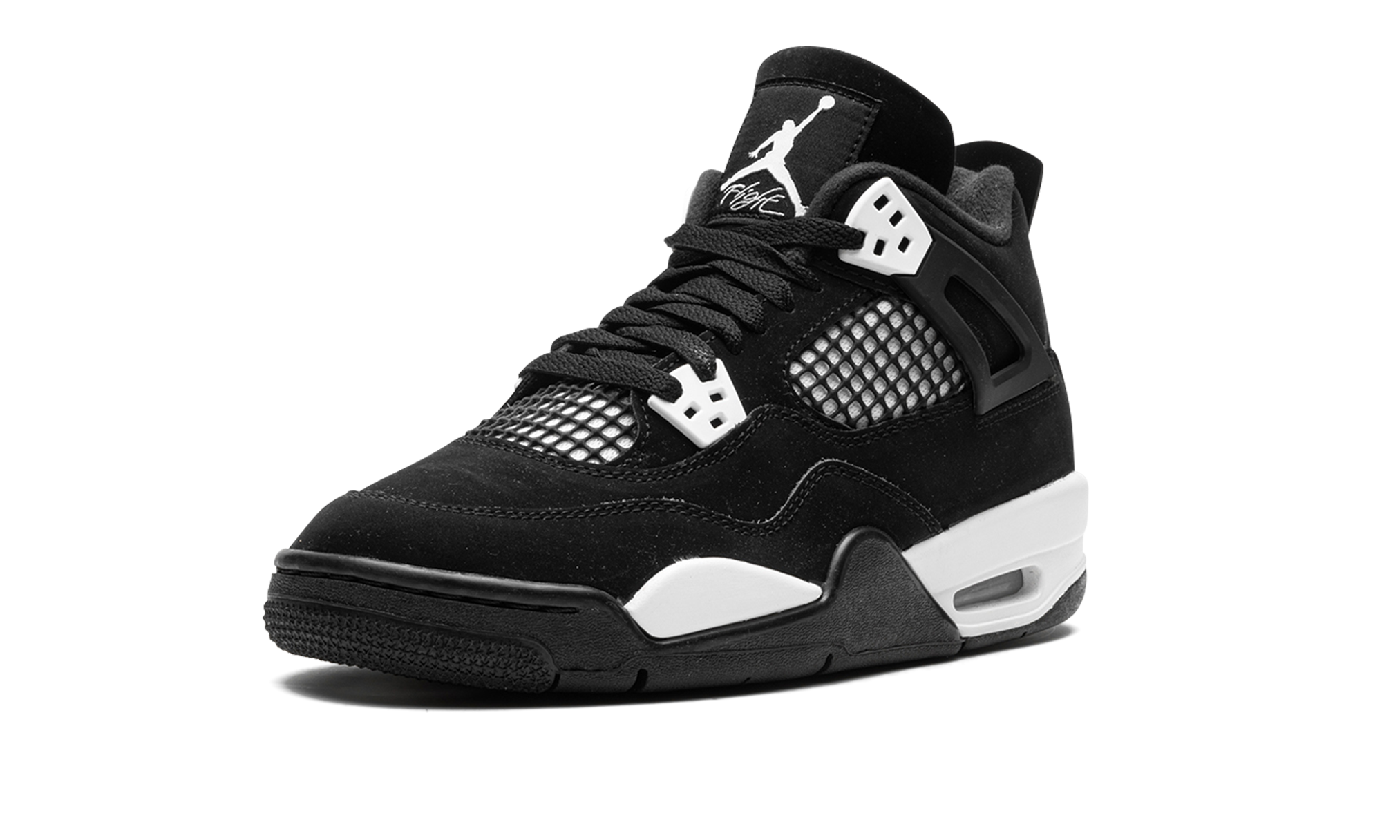 jordan 4 retro white thunder gs+FQ8213-001+left diagnol single view