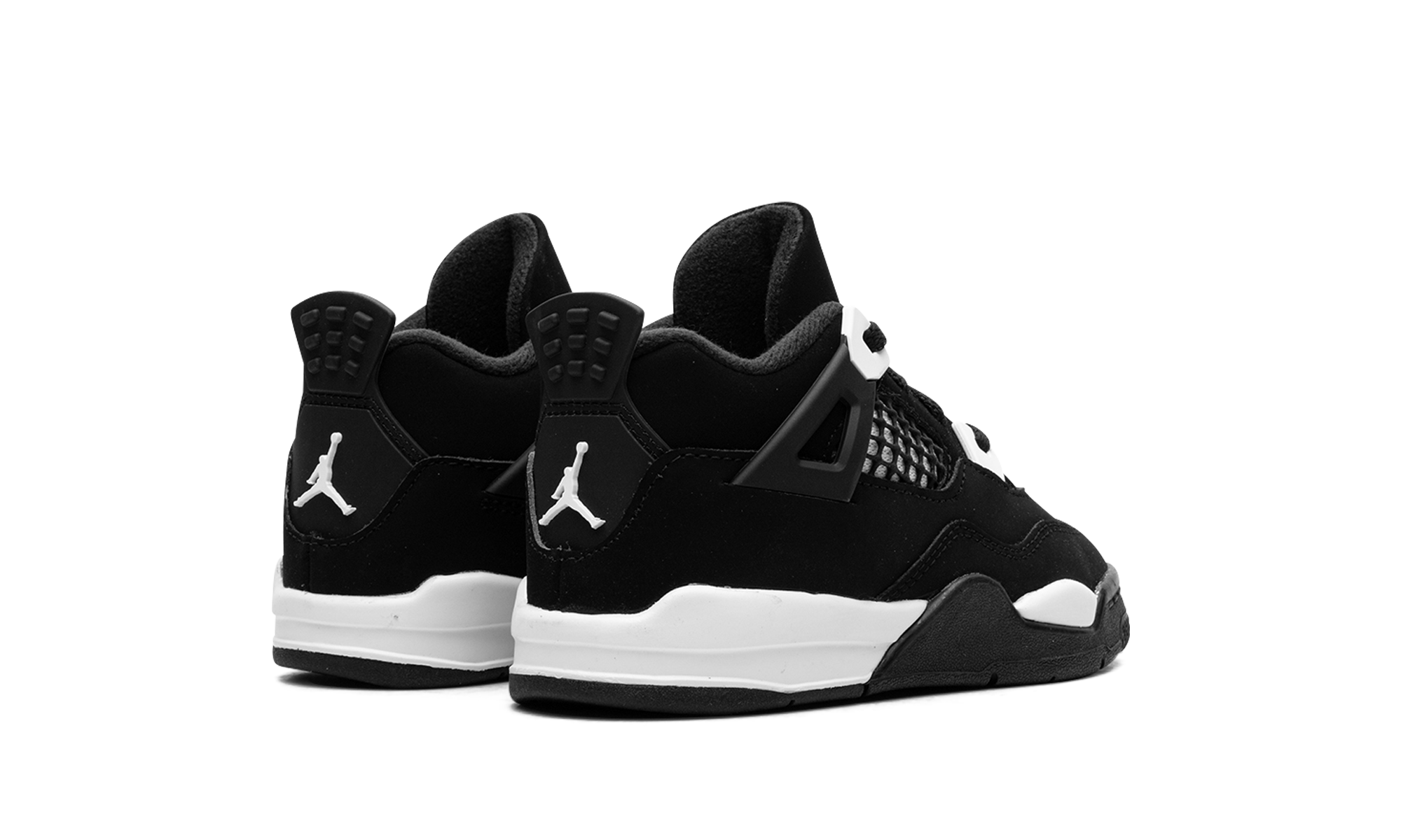 jordan 4 retro white thunder td+FV4538-001+diagnol right behind view