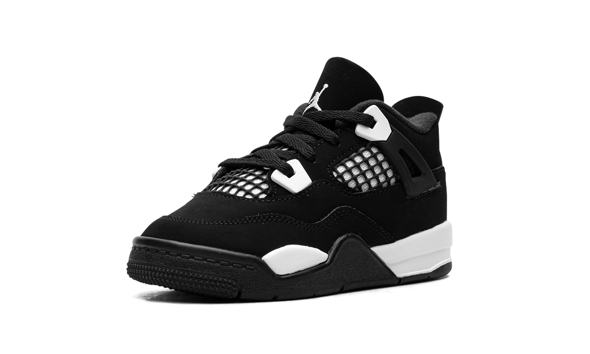 jordan 4 retro white thunder td+FV4538-001+left diagnol single view