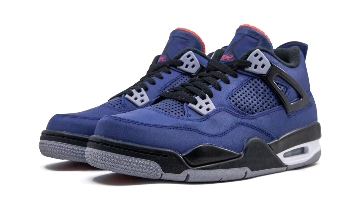 jordan 4 retro winterized loyal blue gs+CQ9745-401+diagnol left view