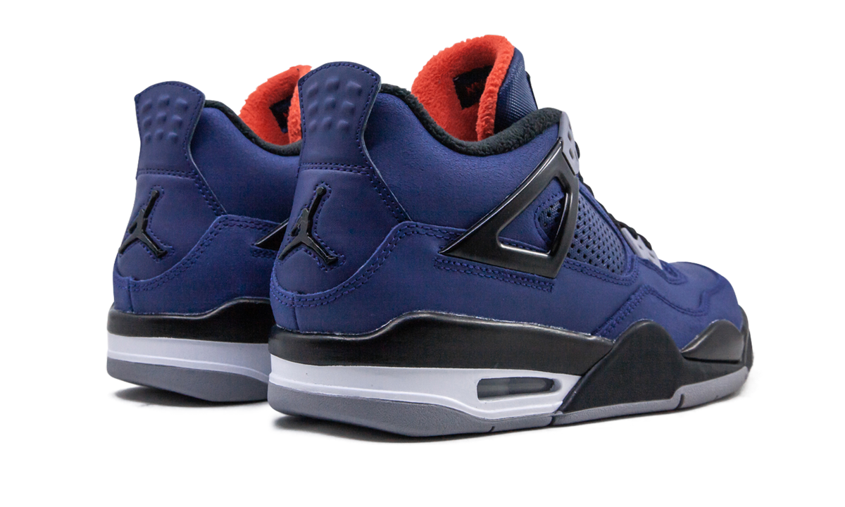 jordan 4 retro winterized loyal blue gs+CQ9745-401+diagnol right behind view