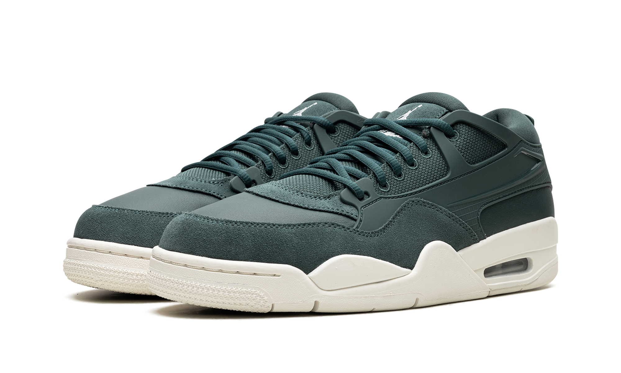 jordan 4 rm oxidized green women s+FQ7940-300+diagnol left view