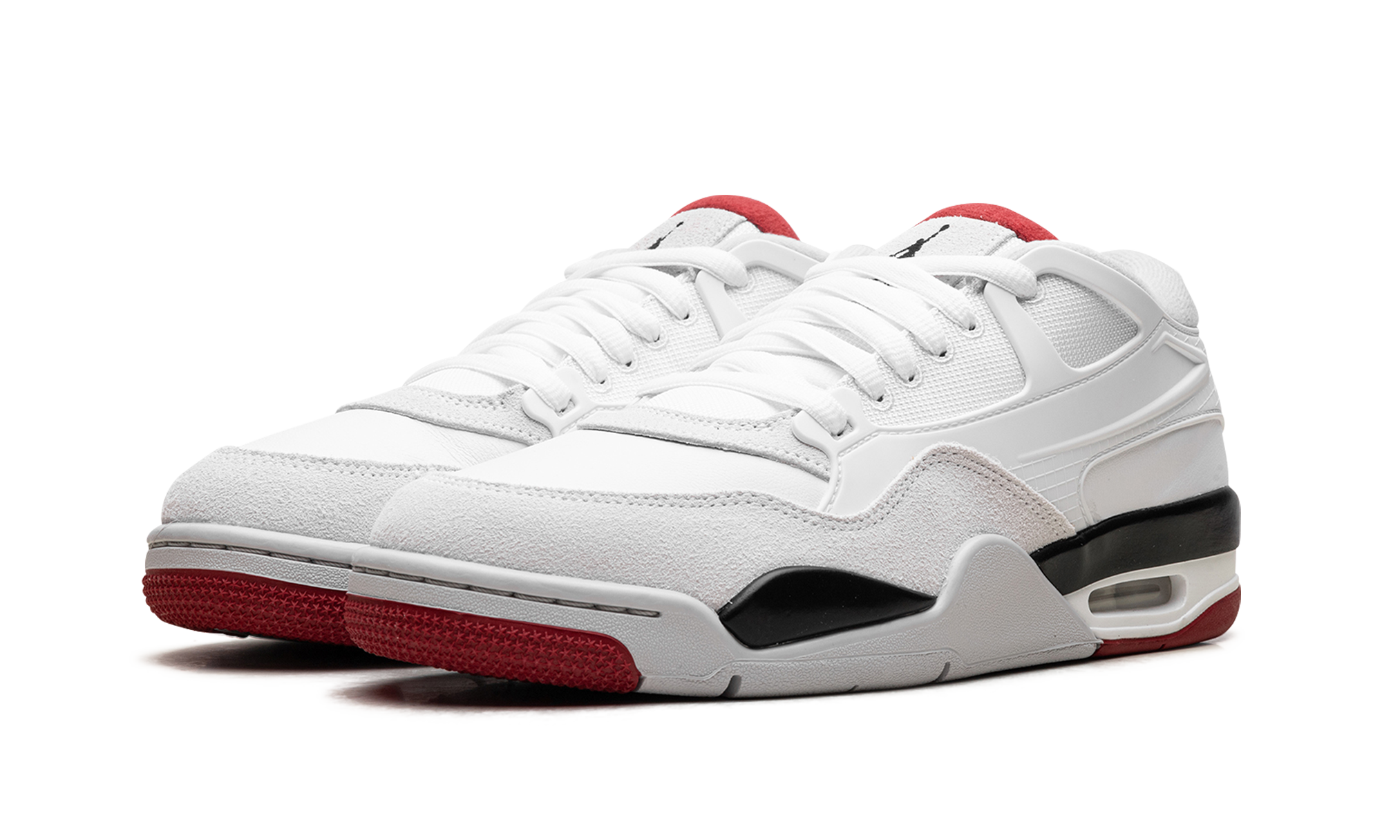 jordan 4 rm white fire red+FQ7939-102+diagnol left view