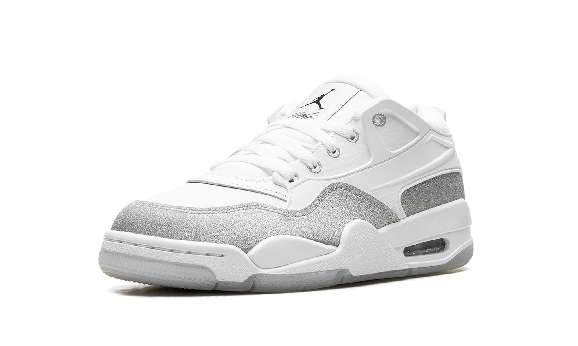 jordan 4 rm white metallic silver women s+HQ3441-111+left diagnol single view