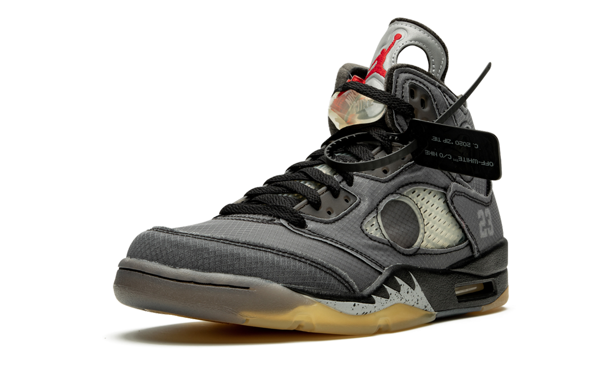 jordan 5 retro off white muslin+CT8480-001+left diagnol single view