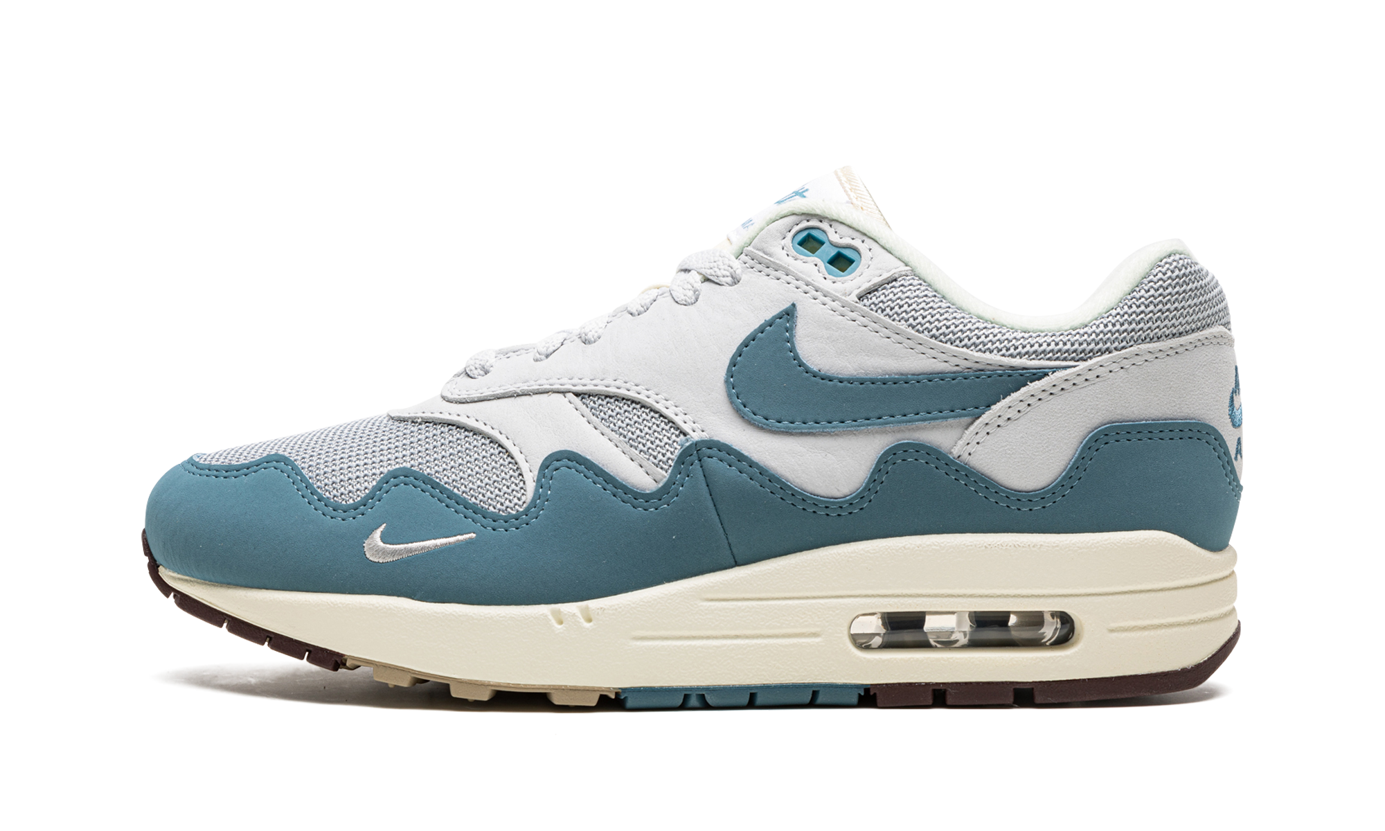 nike air max 1 patta waves noise aqua with bracelet+DH1348-004+diagnol right view 1