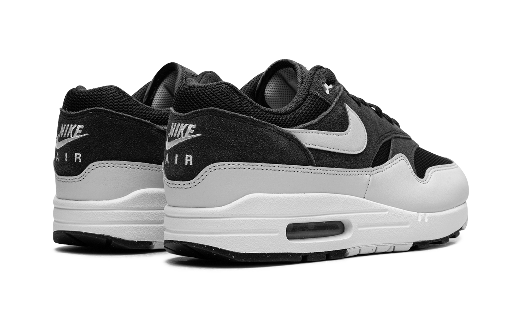 nike air max 1 essential off noir vast grey+FZ5808-007+diagnol right behind view