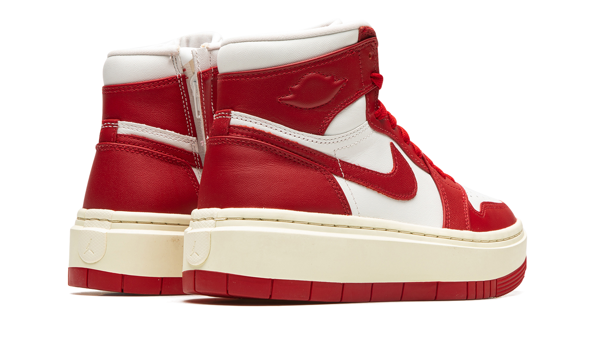jordan 1 elevate high summit white varsity red women s+DN3253-116+diagnol right behind view