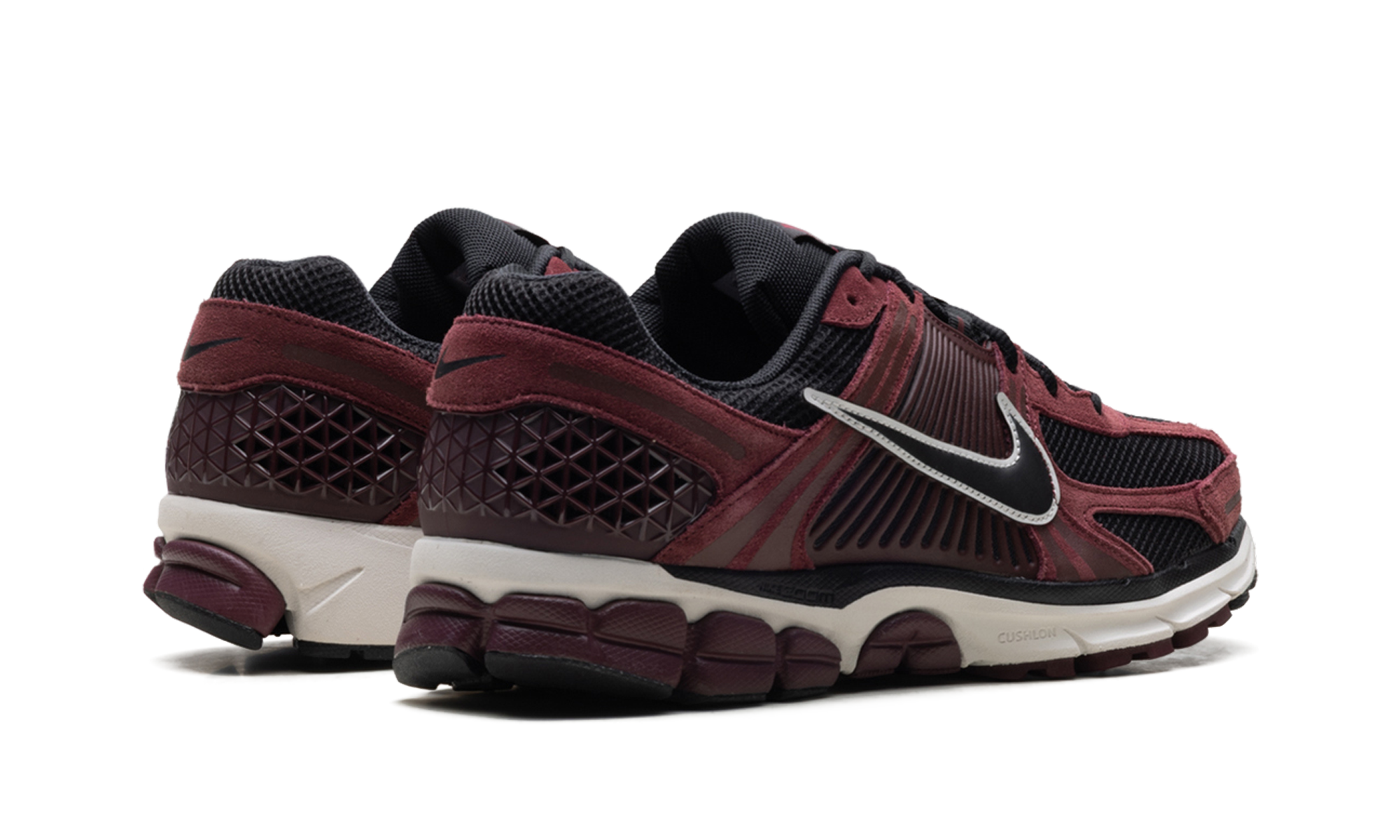 nike zoom vomero 5 dark team red+HF1553-601+diagnol right behind view