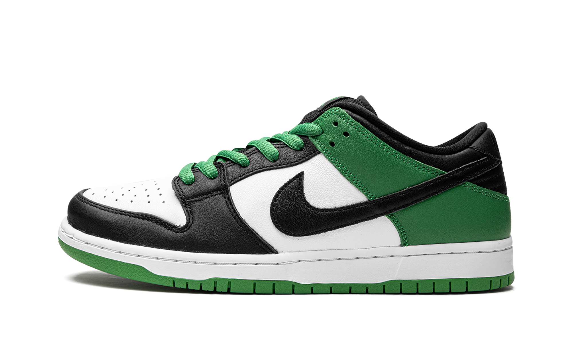 nike sb dunk low classic green+BQ6817-302+diagnol right view 1
