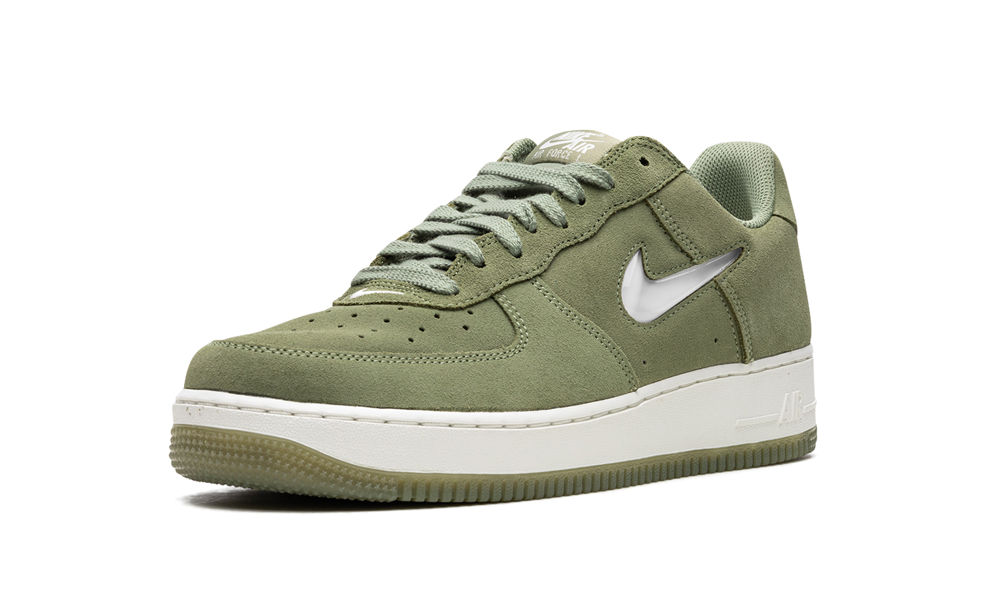 nike air force 1 07 low color of the month jewel oil green+DV0785-300+left diagnol single view