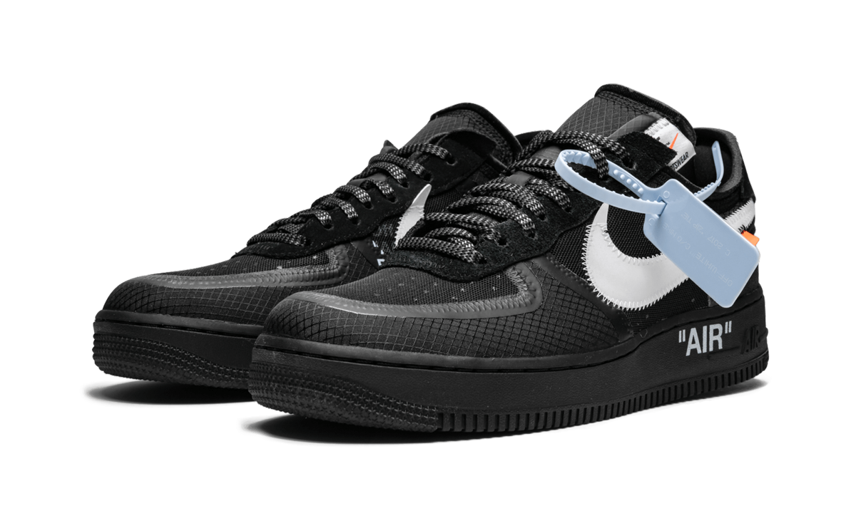 nike air force 1 low off white black white+AO4606-001+diagnol left view