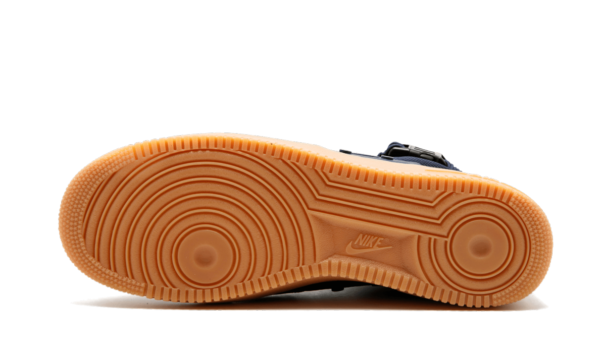 nike sf air force 1 high navy gum+864024-400+bottom view