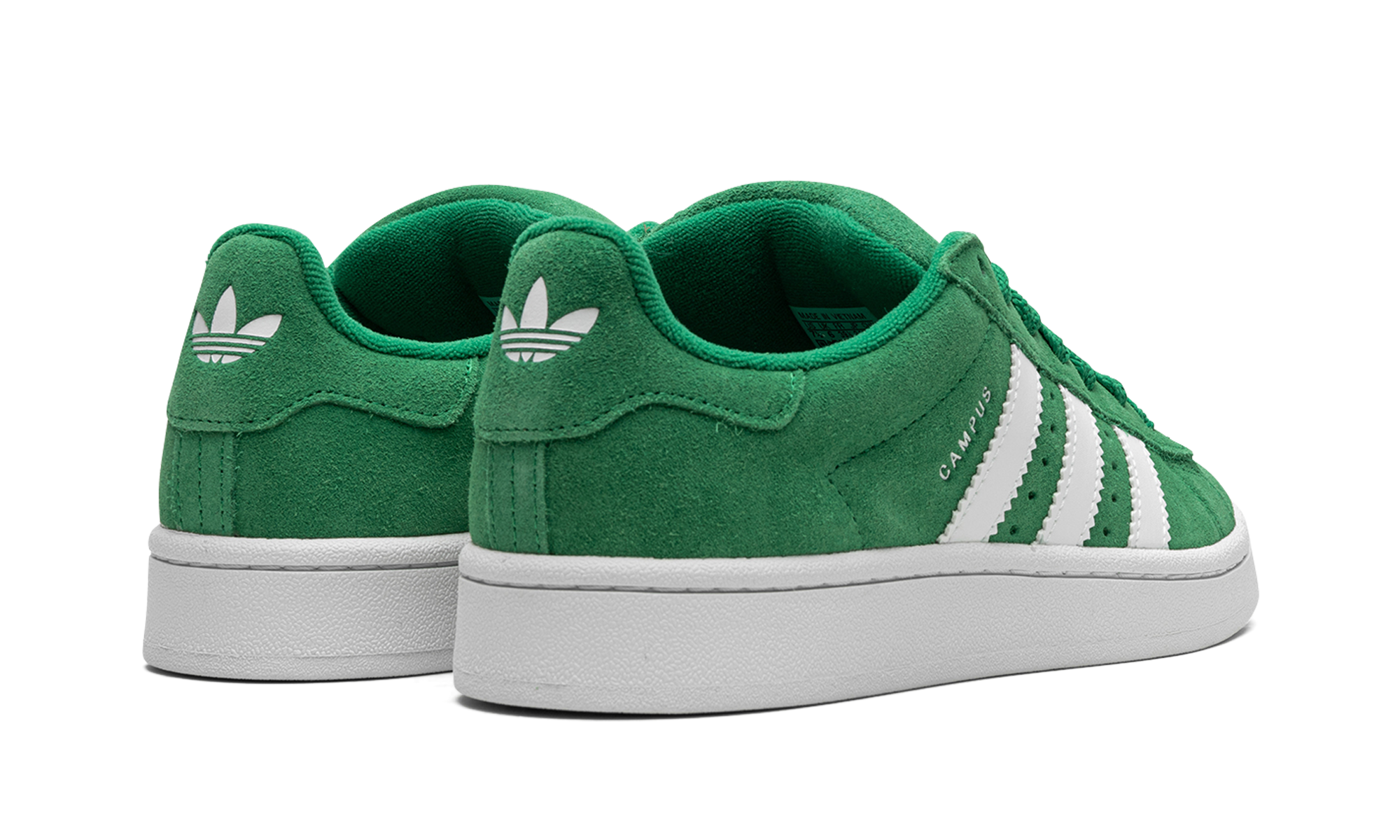 adidas campus 00s green cloud white women s+ID7029+diagnol right behind view