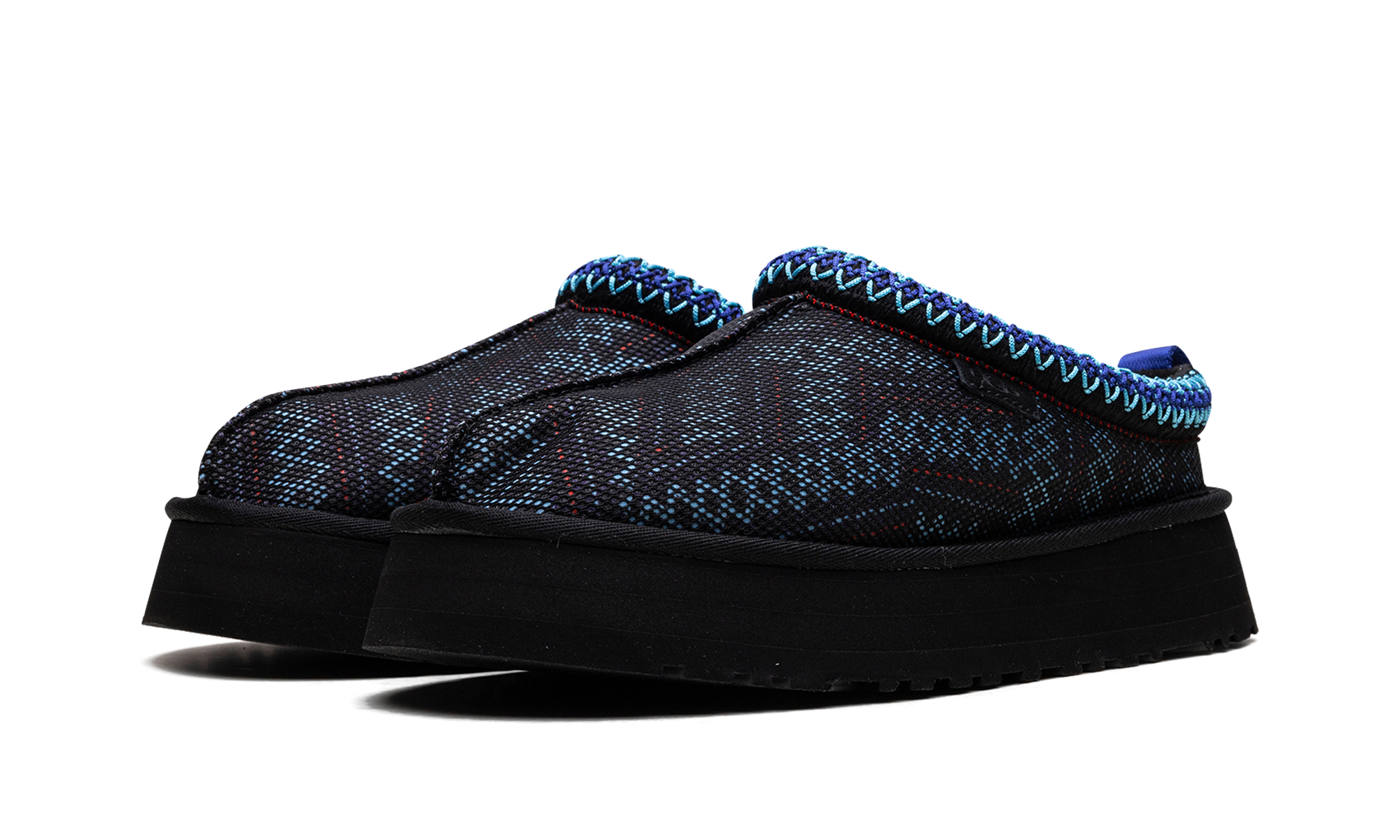 ugg tazz maxi tasman slipper black women s+1140430-BLK+diagnol left view