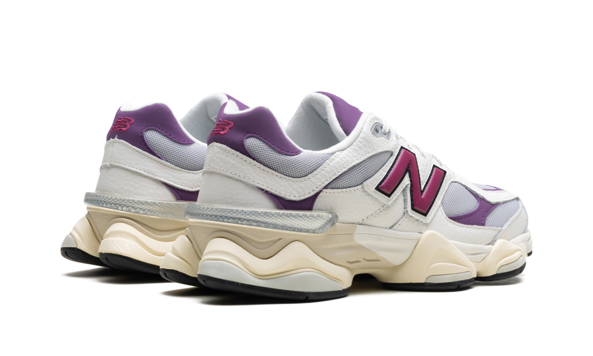 new balance 9060 magenta+U9060ESC+diagnol right behind view