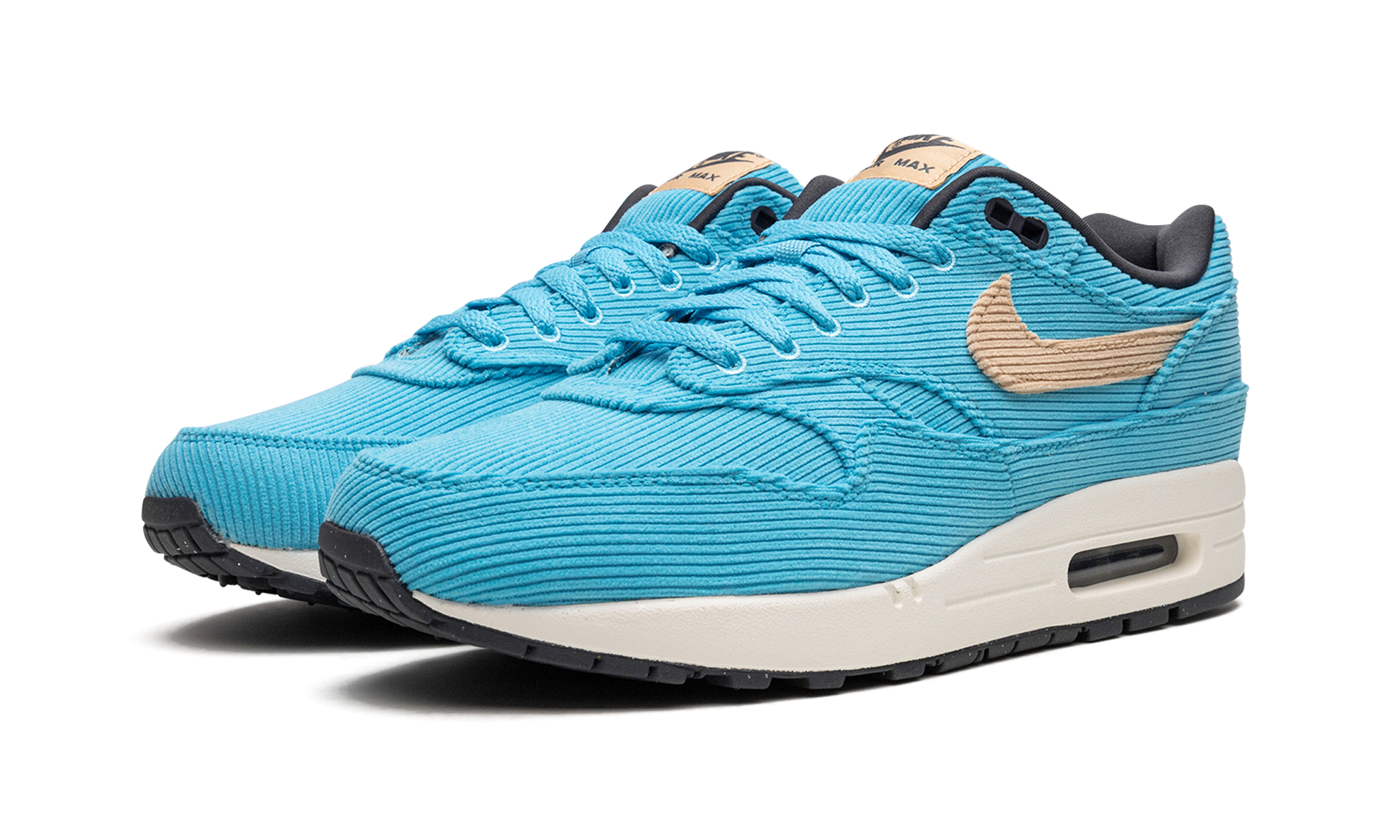 nike air max 1 corduroy baltic blue+FB8915-400+diagnol left view
