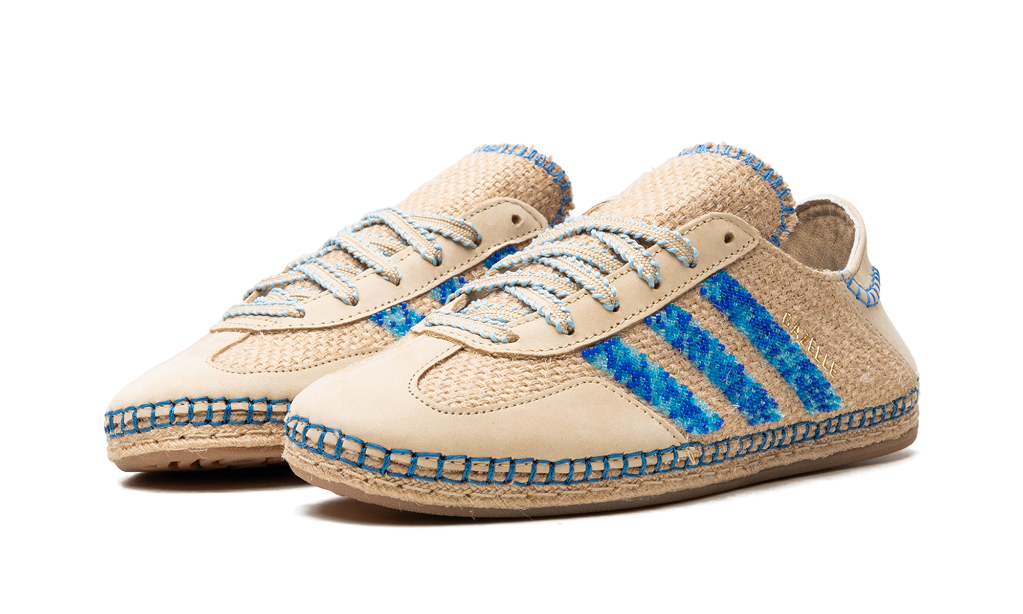 adidas gazelle clot linen khaki+IH3641+diagnol left view