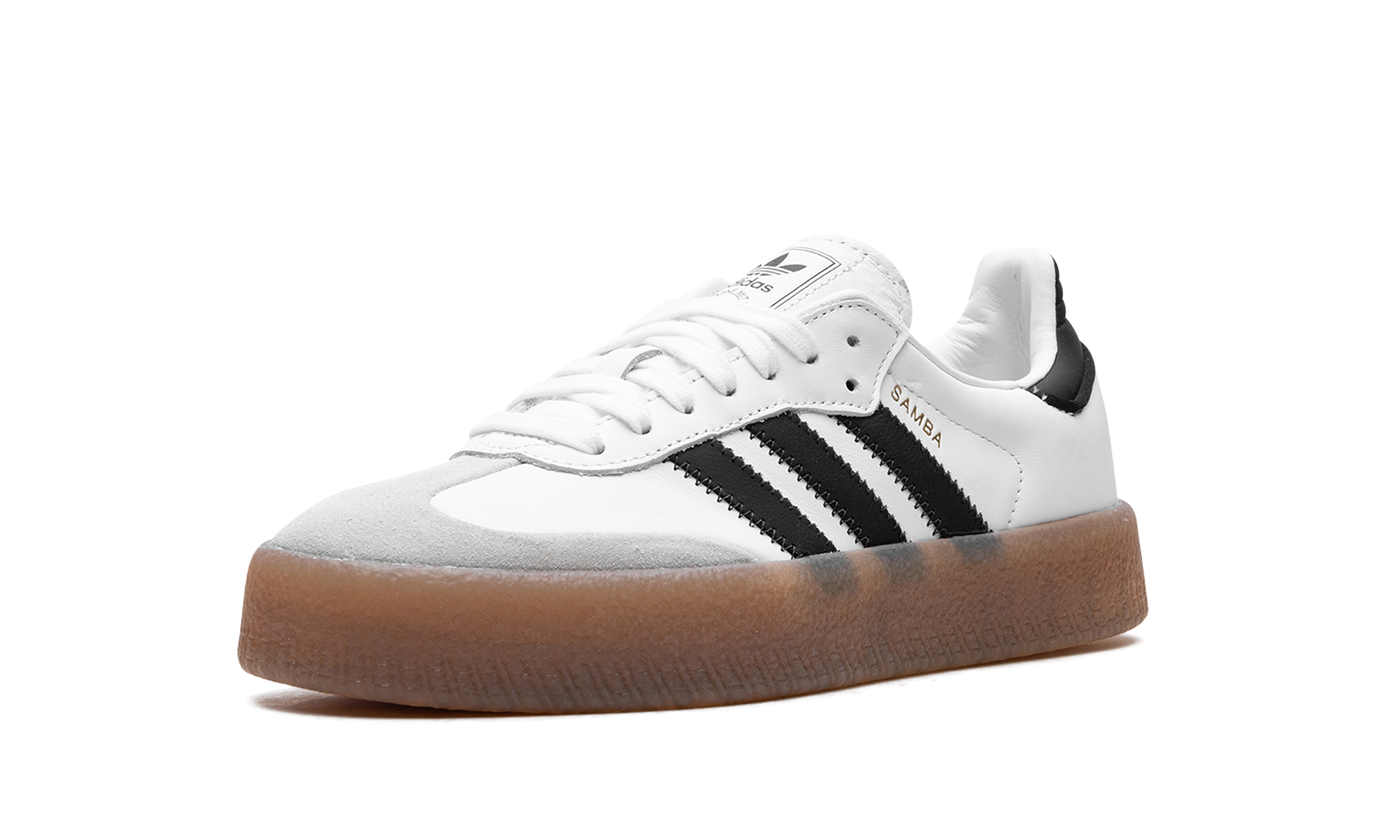 adidas sambae cloud white metallic gold women s+JI1349+left diagnol single view