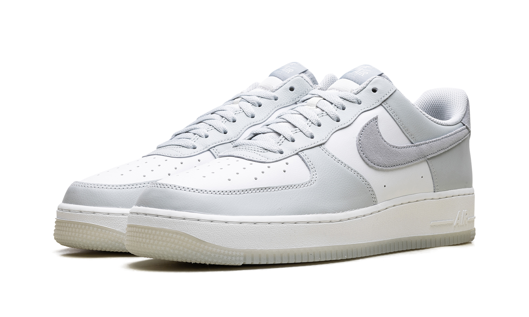 nike air force 1 07 light silver pumice+FJ4170-003+diagnol left view