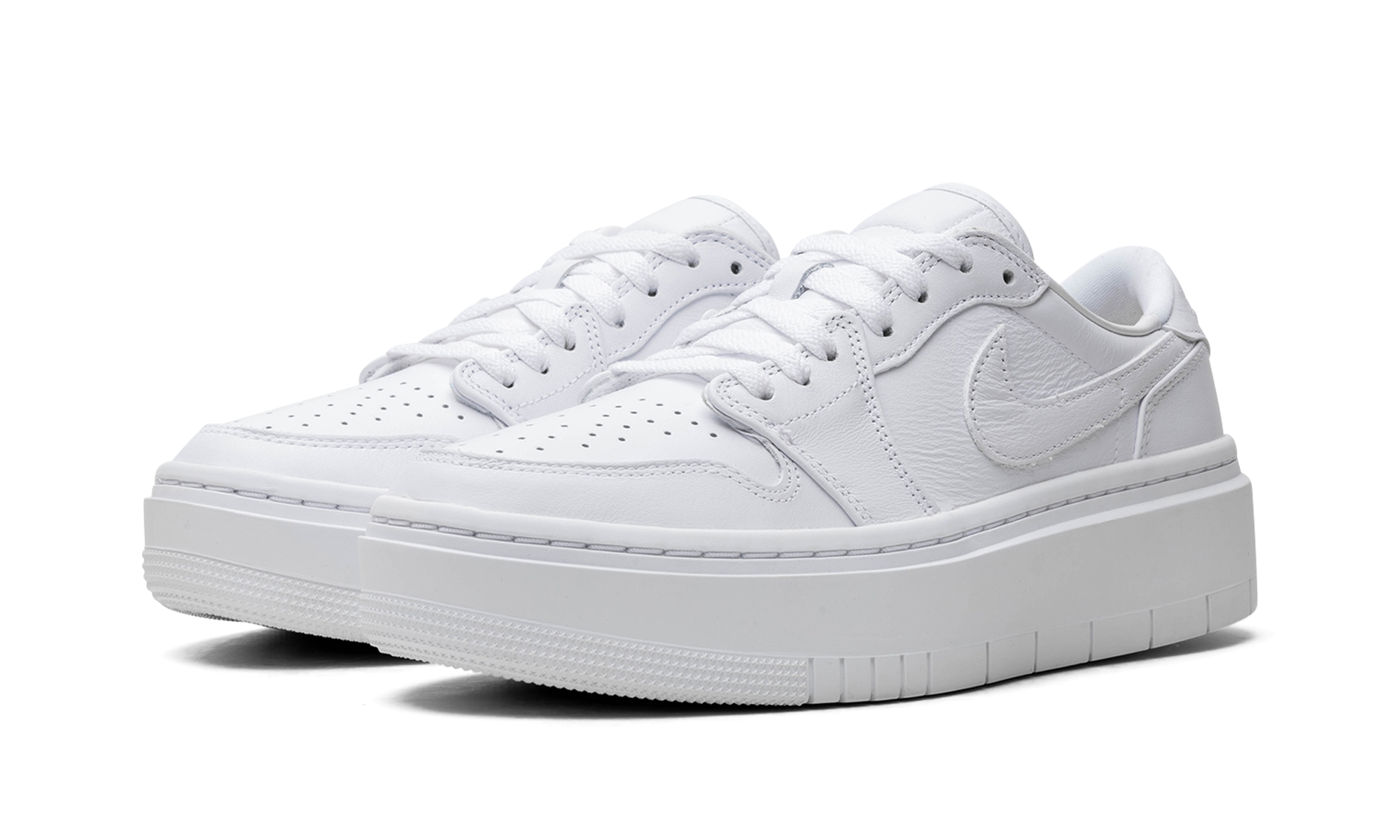 jordan 1 elevate low triple white women s+DH7004-111+diagnol left view
