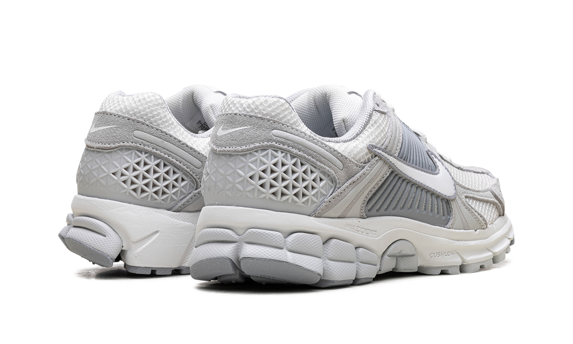 nike zoom vomero 5 pure platinum platinum tint wolf grey summit white women s+HQ0458-001+diagnol right behind view