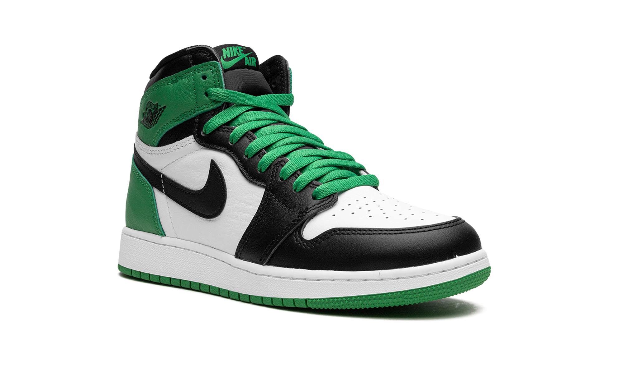 jordan 1 retro high og lucky green gs+FD1437-031+diagnol right view