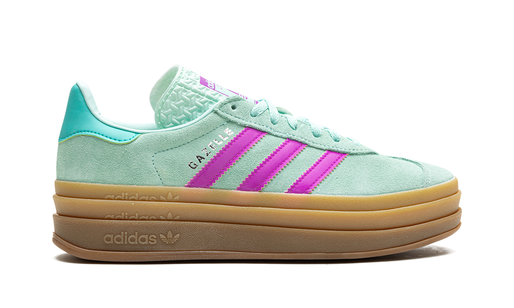 adidas gazelle bold turqoise pink kids+JI3383+right view
