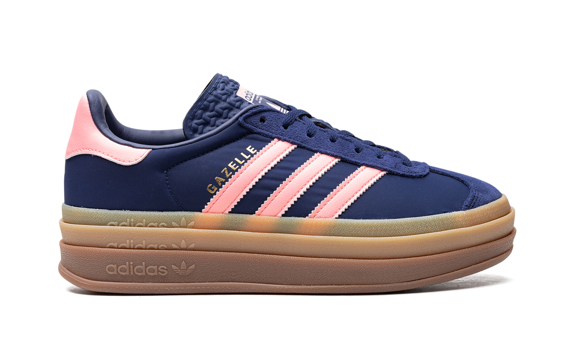 adidas gazelle bold dark blue pink spark women s+IG4390+right view
