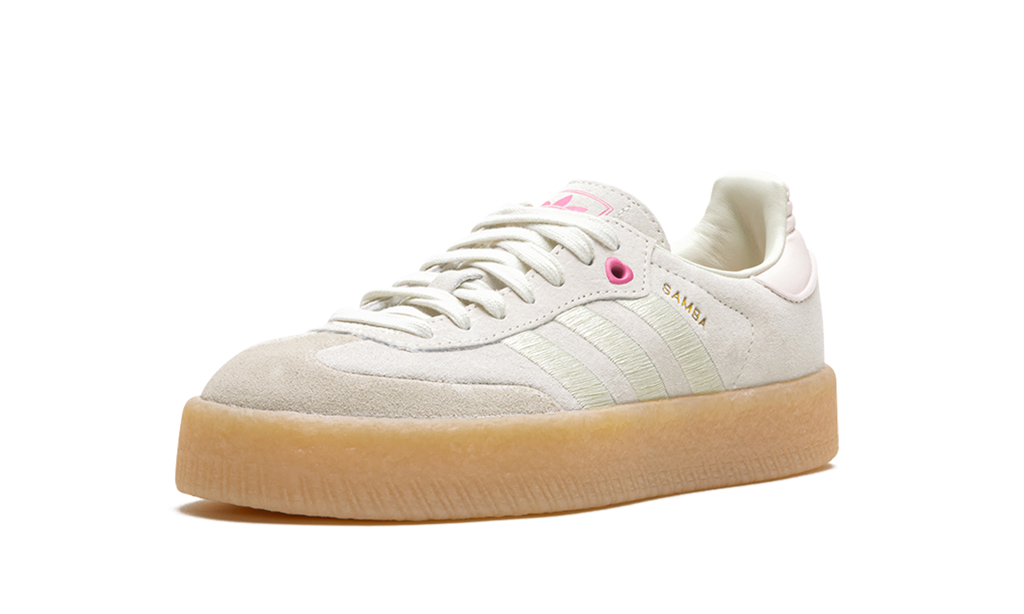 adidas sambae ivory pink fusion women s+ID1104+left diagnol single view