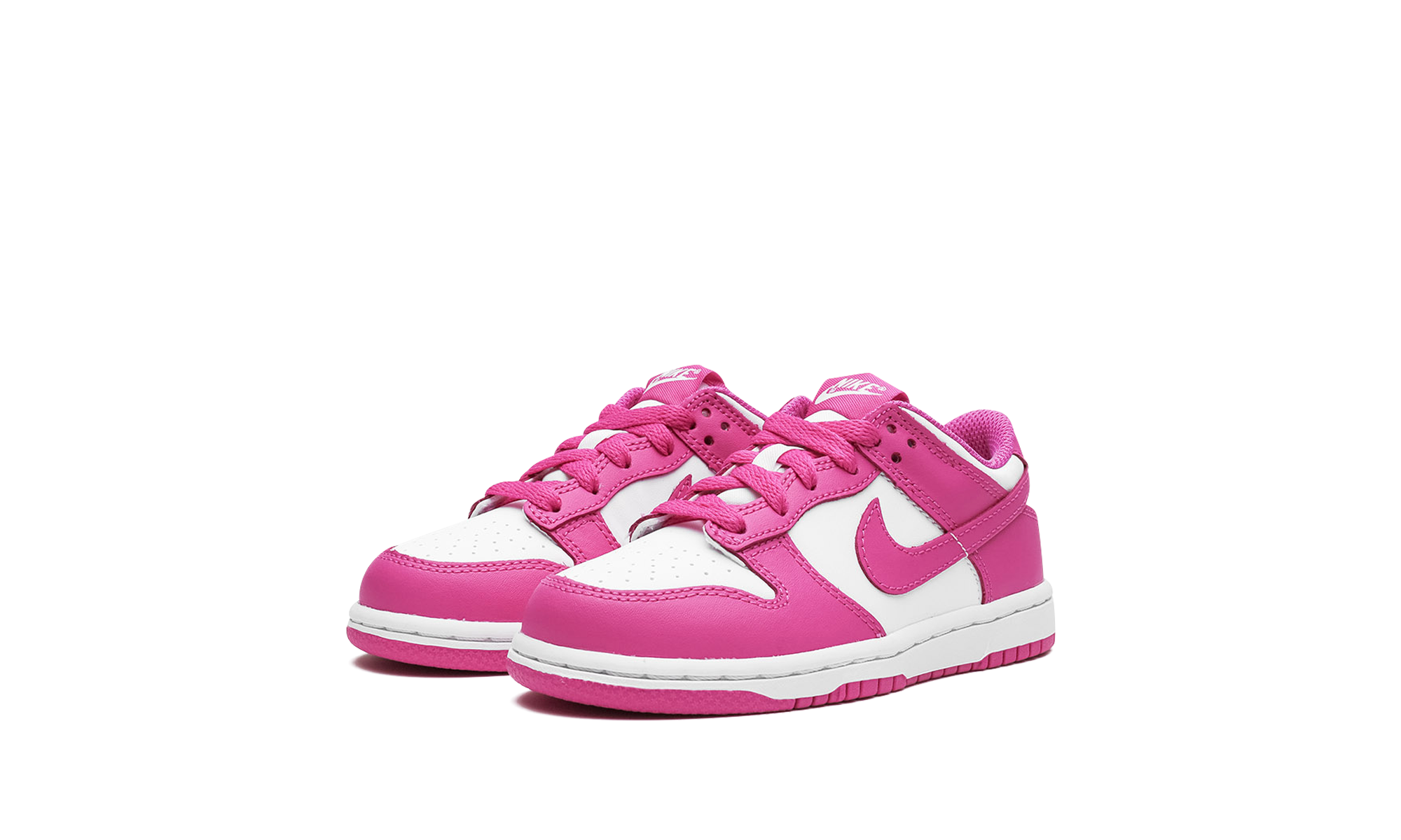 nike dunk low active fuchsia ps+FJ0705-100+diagnol left view
