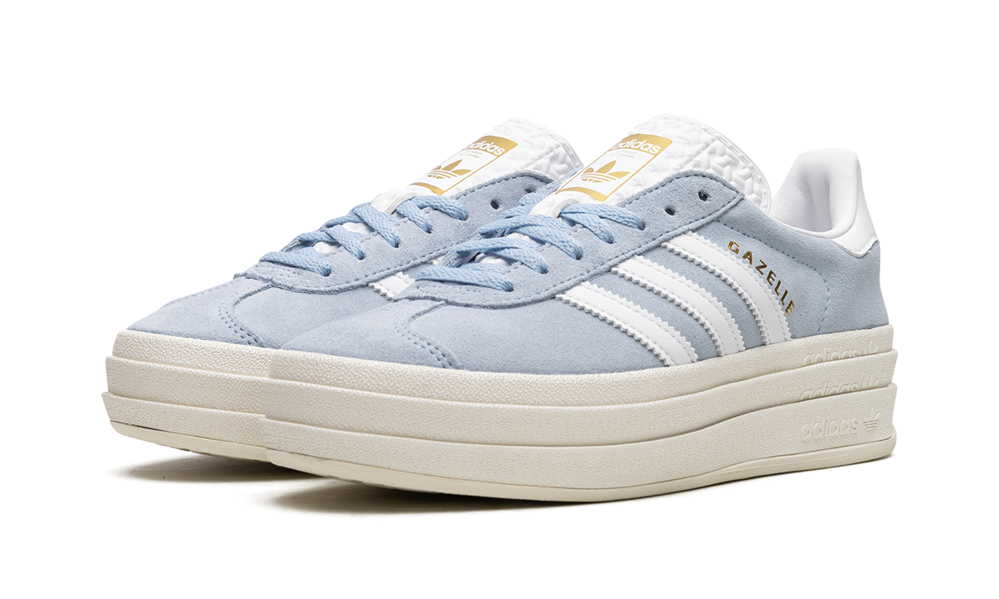 adidas gazelle bold clear sky women s+ID6991+diagnol left view