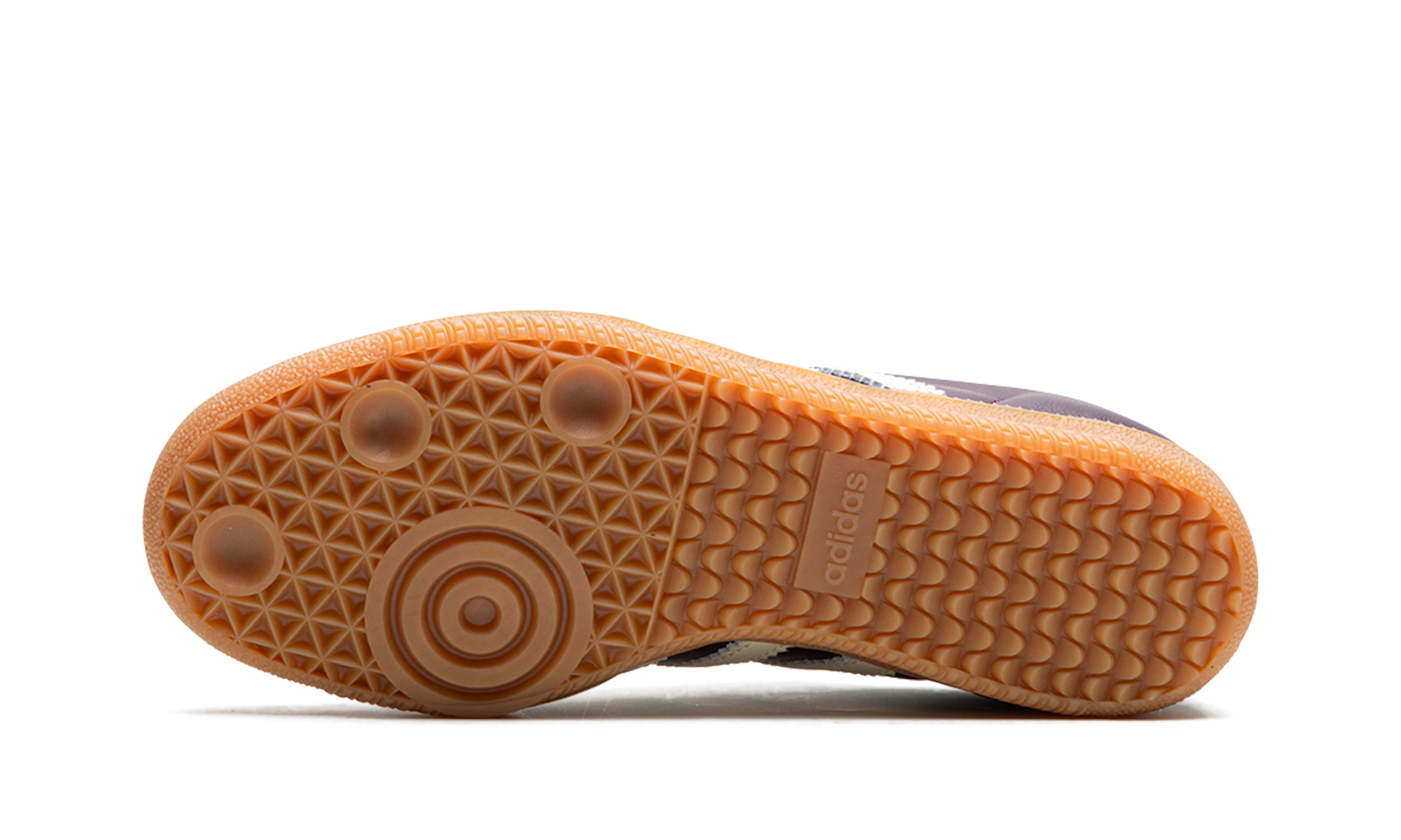 adidas samba og maroon gold metallic women s+ID0477+bottom view